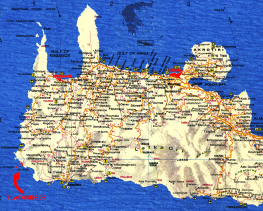 map of the Elafonissos area